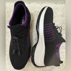 Stylish Black and Purple Women's Sneakers